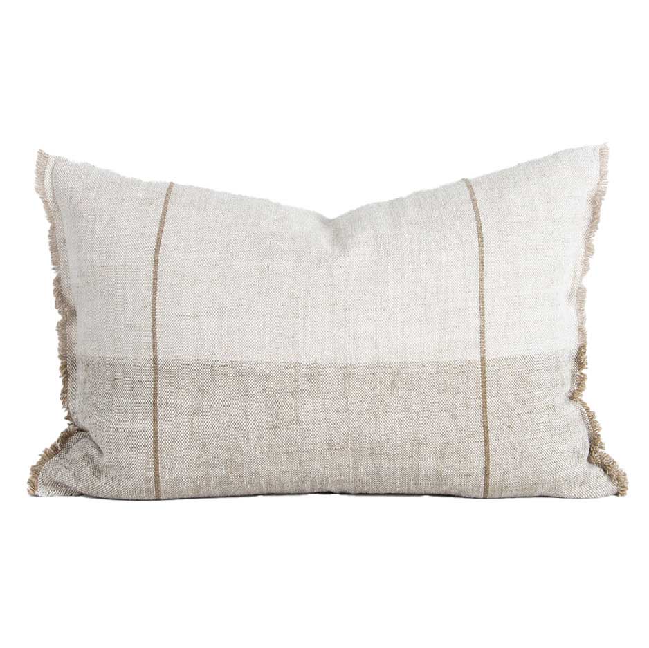 Baya Oliver Cushion With Feather Inner 40x60cm - Sand