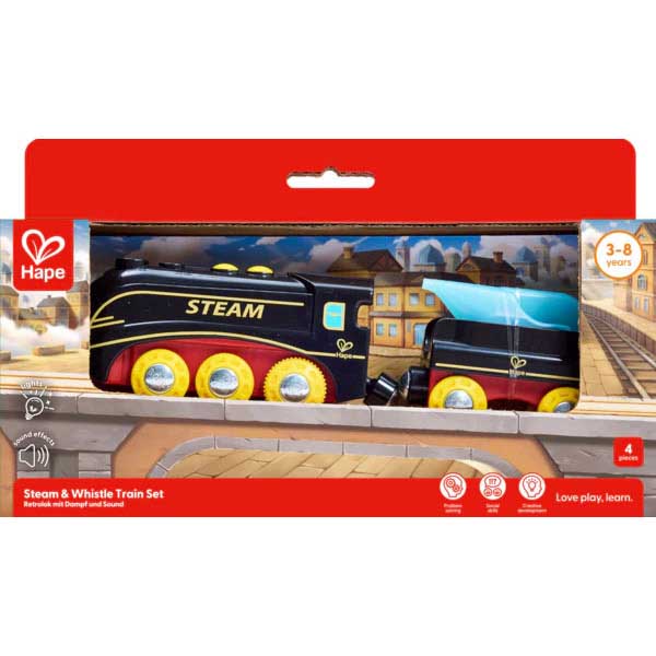 Hape Steam & Whistle Train Set