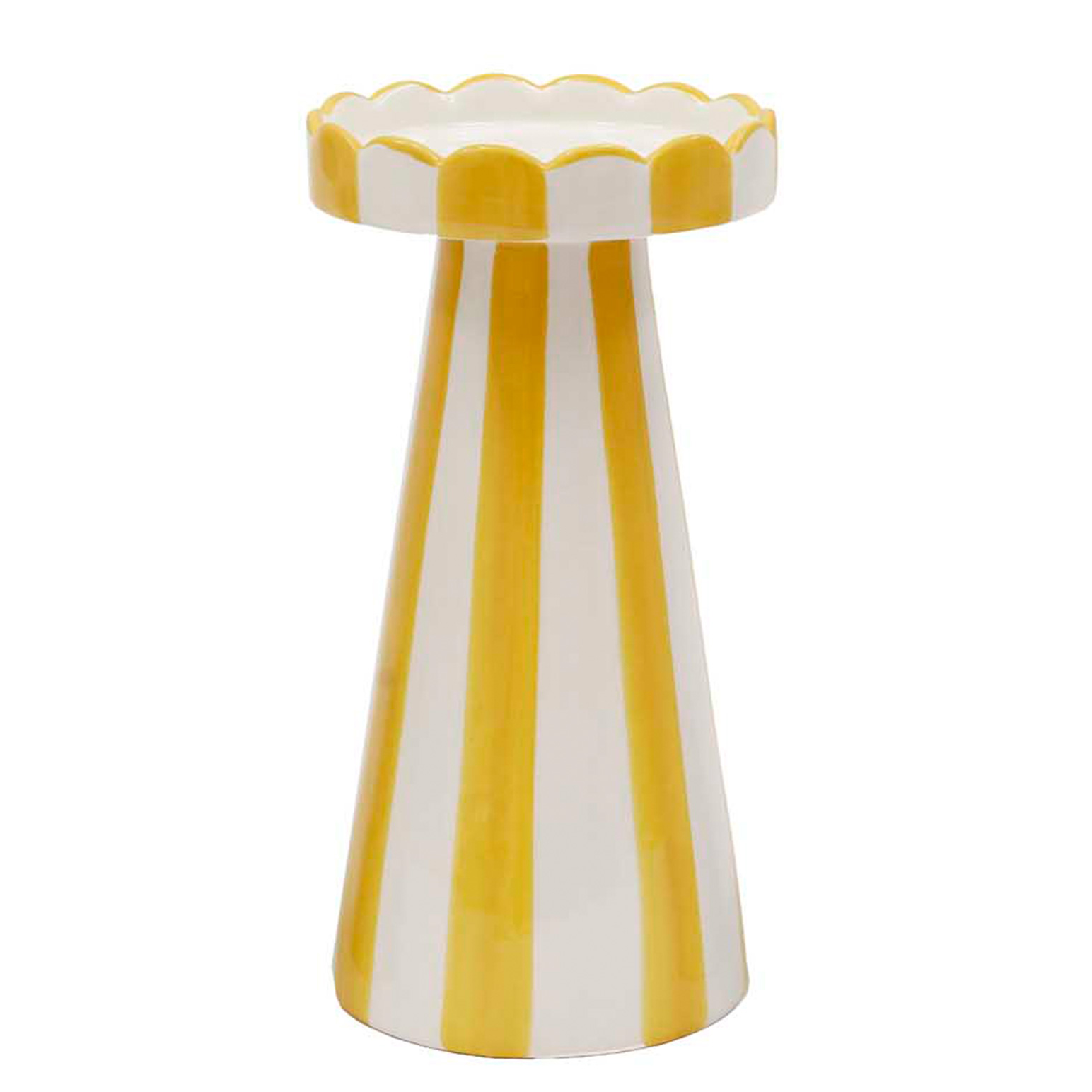 SIL Interiors Stripe Pillar Candle Holder 20cm
