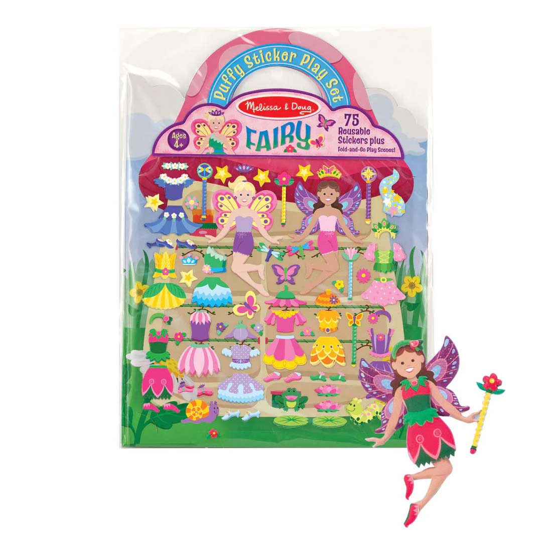 Melissa & Doug Reusable Puffy Sticker Play Set - Fairy