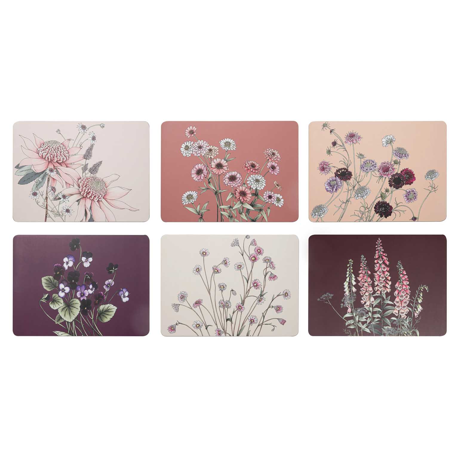 Ashdene Secret Garden Pink Placemats - 6 Pack