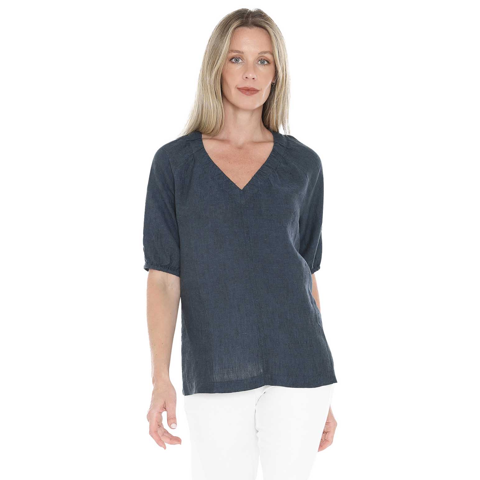 Jump Gather V-Neck Top