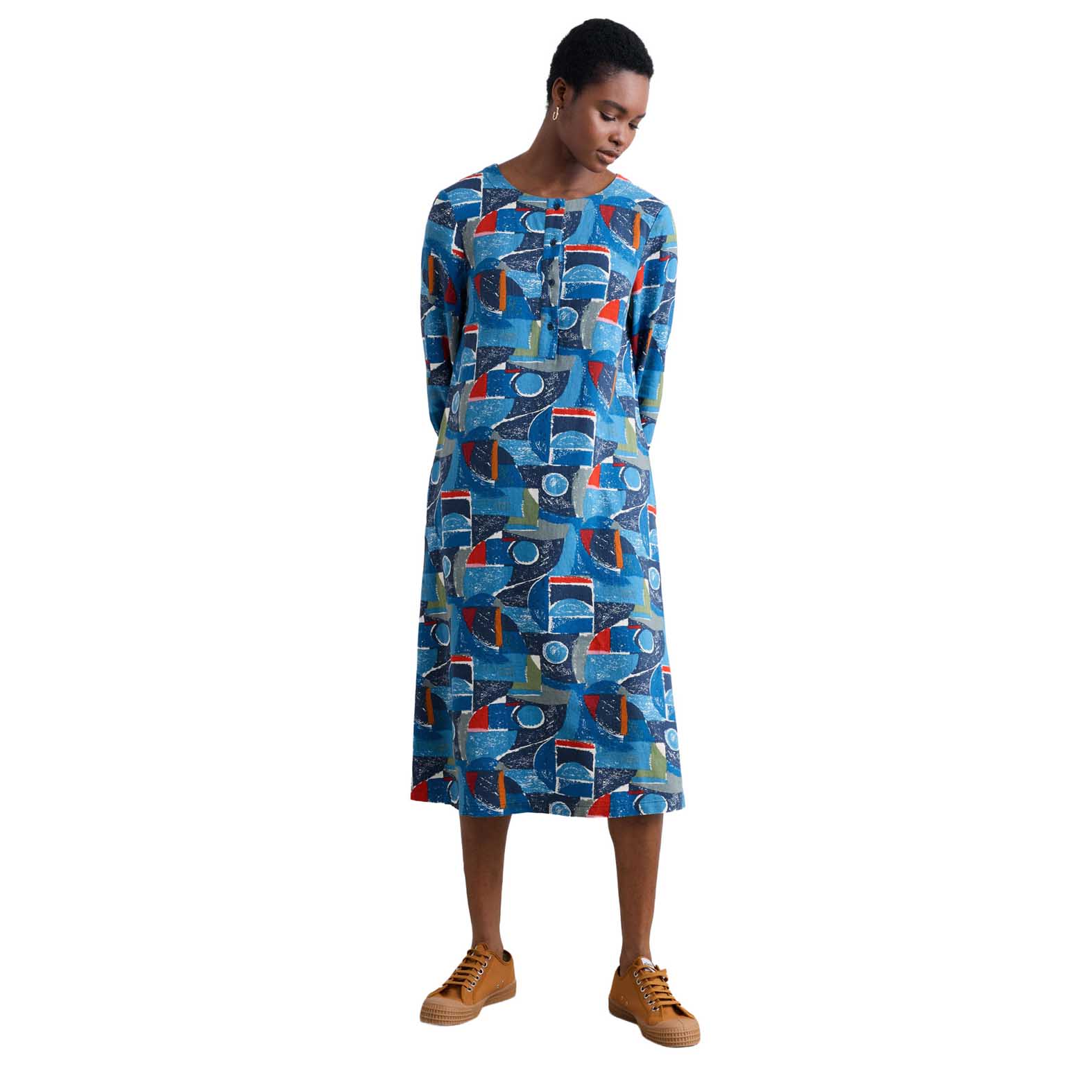 Seasalt Cornwall Sea Call Dress Penwith Abstract Squall