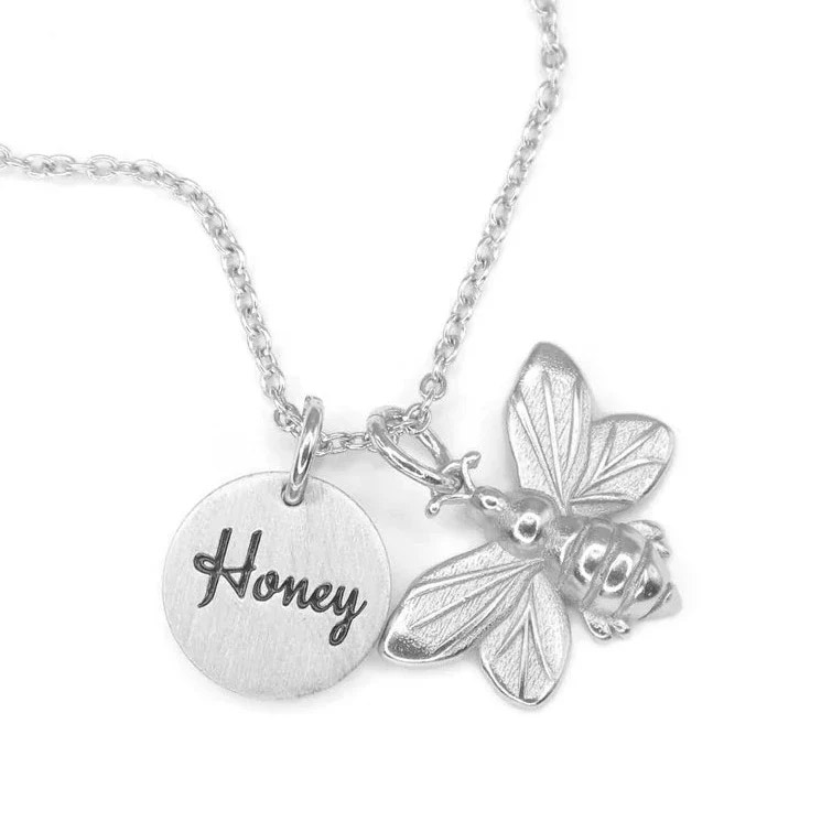 Little Taonga Honey Bee Necklace Silver