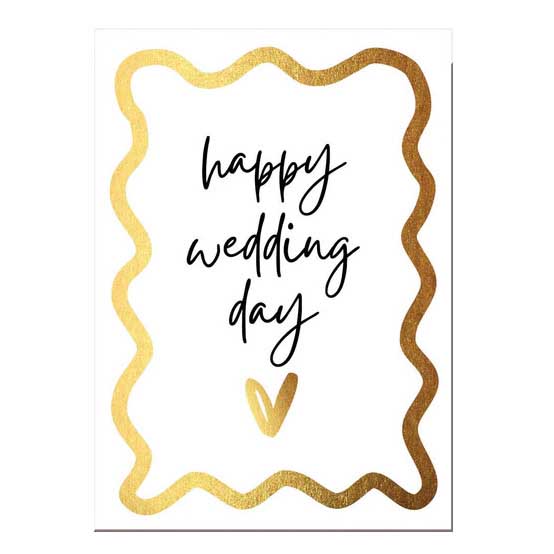 Elm Paper Wavy Wedding Day Card