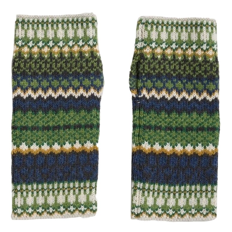 Seasalt Cornwall Malva Fingerless Mittens Weaving Needle Grassland Mix