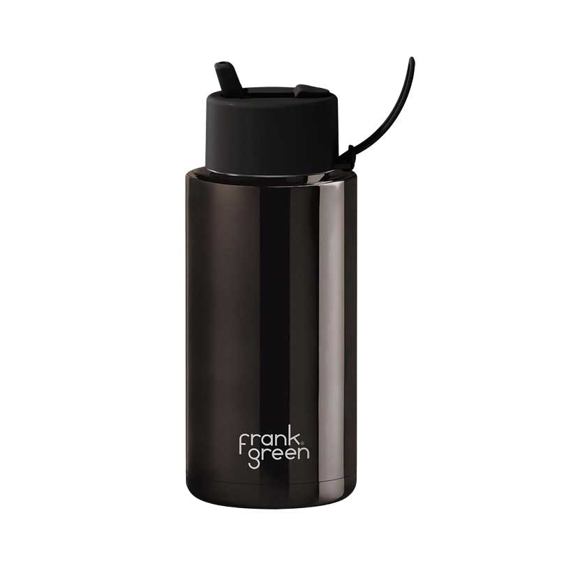 frank green 34oz Reusable Bottle Shadow Chrome w Flip Straw Lid