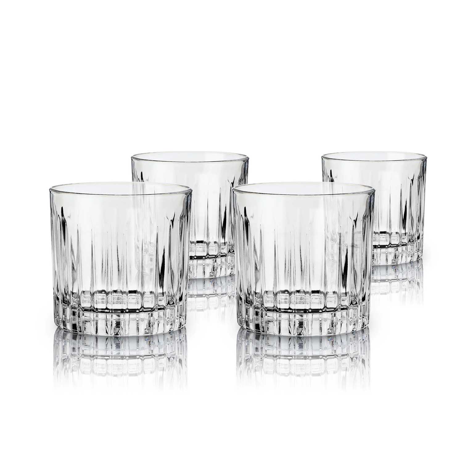 Viski Reserve Milo Crystal Neat Glasses, Set of 4
