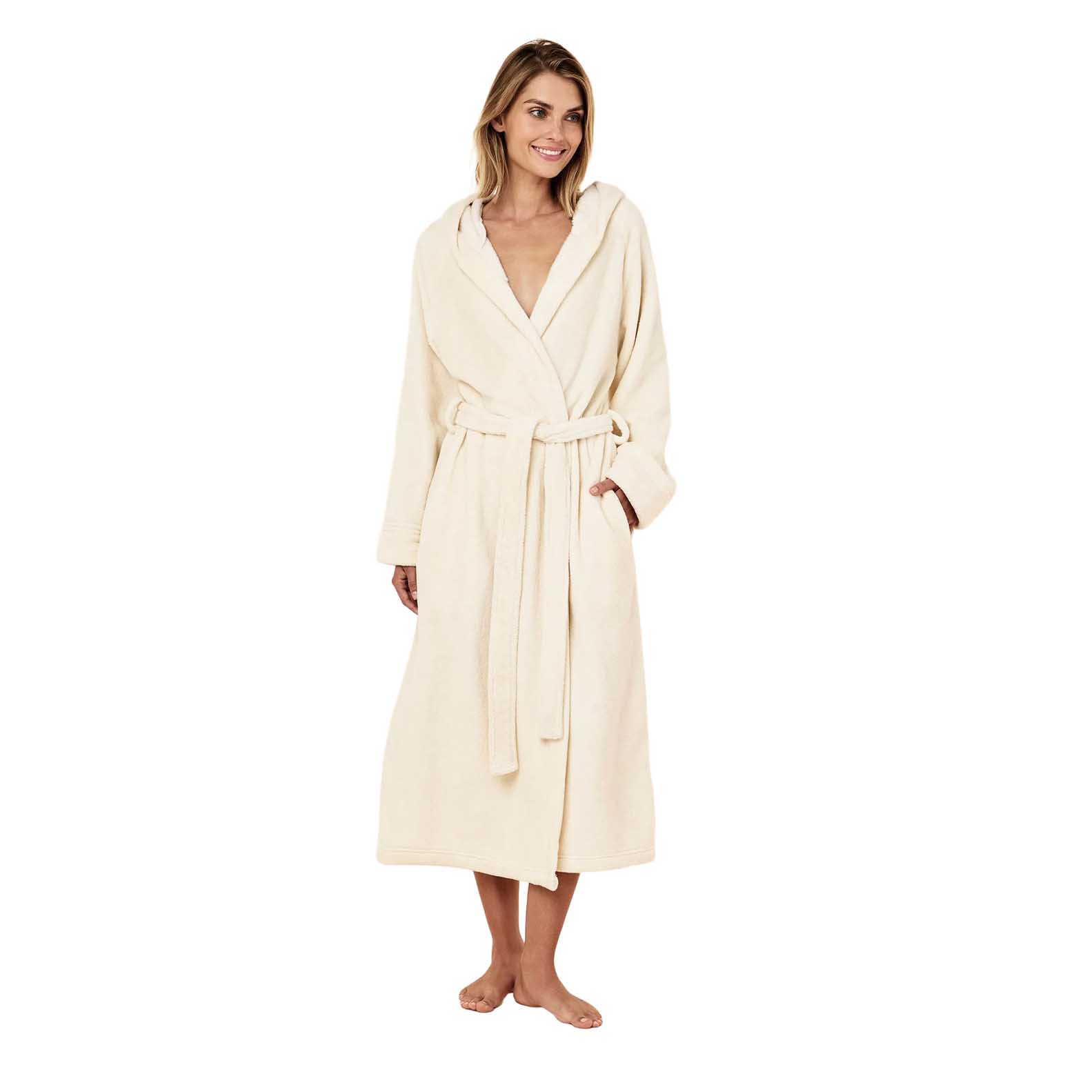 Papinelle Long Plush Hooded Robe