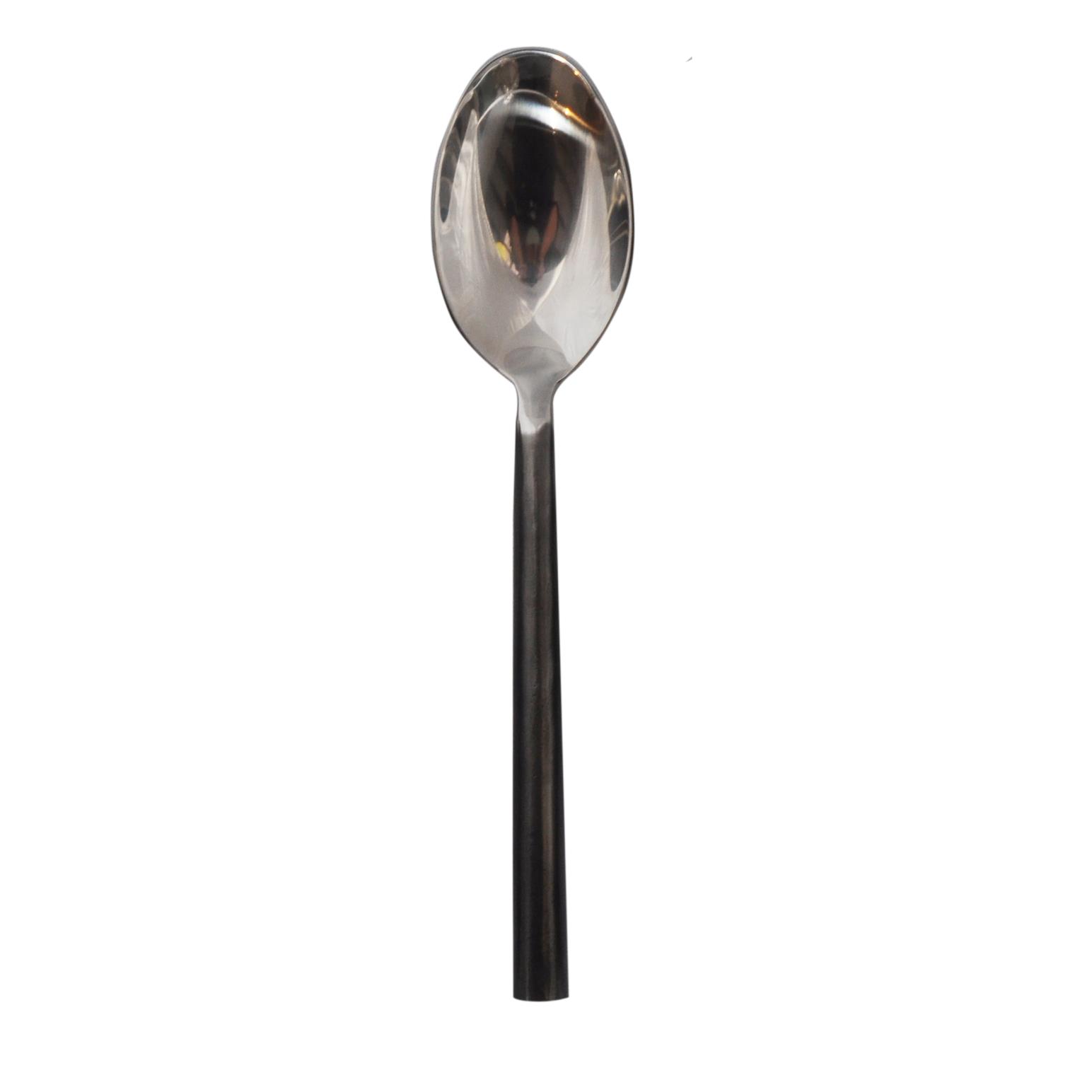 French Country Black Handle Dessert Spoon