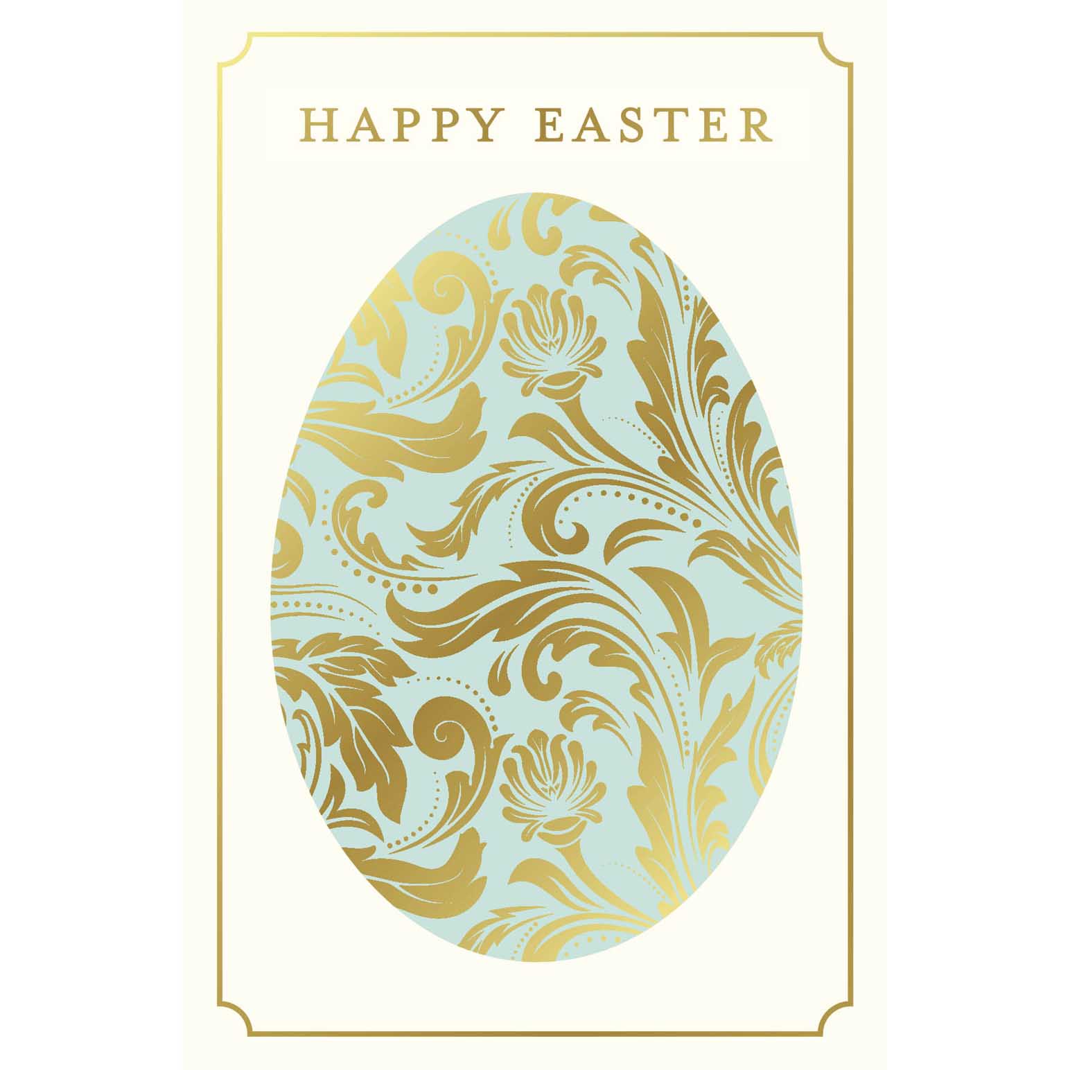 Image Gallery Easter Easter Blue Egg With Filigree Card