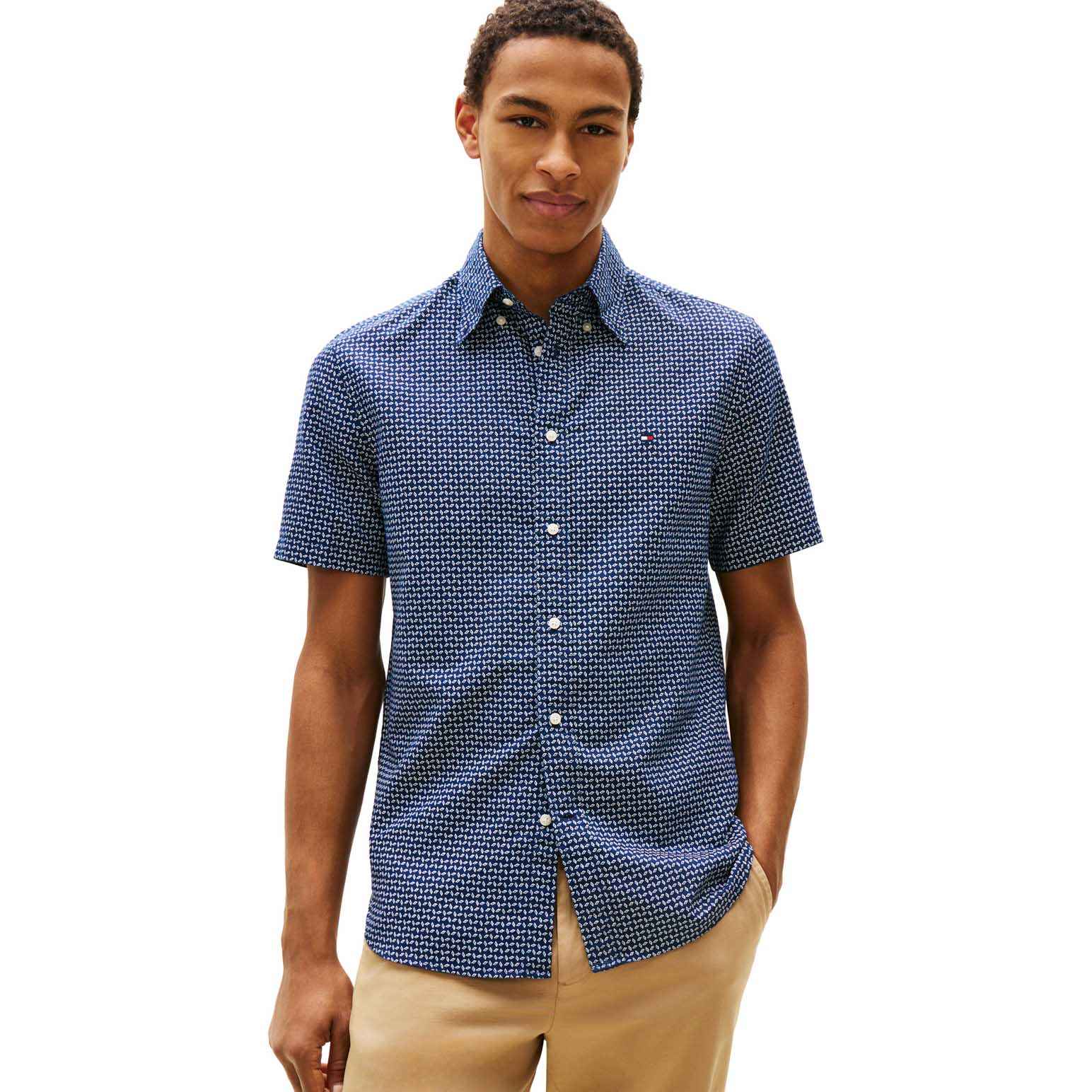 Tommy Hilfiger Printed Linen Shirt