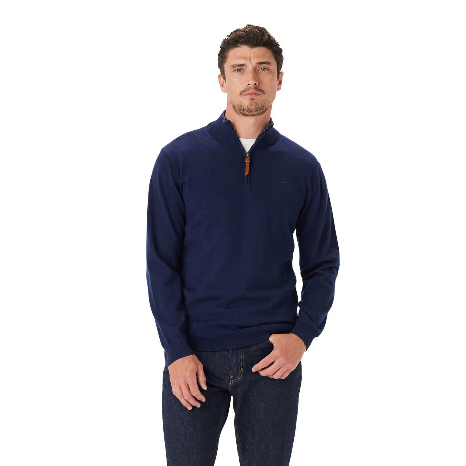 R.M. Williams Ernest Merino 1/4 Zip Knit