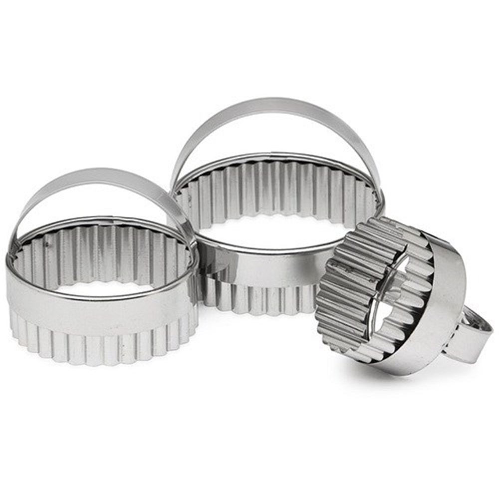 D.Line Crinkle Scone Cutters with Handle - Set of 3