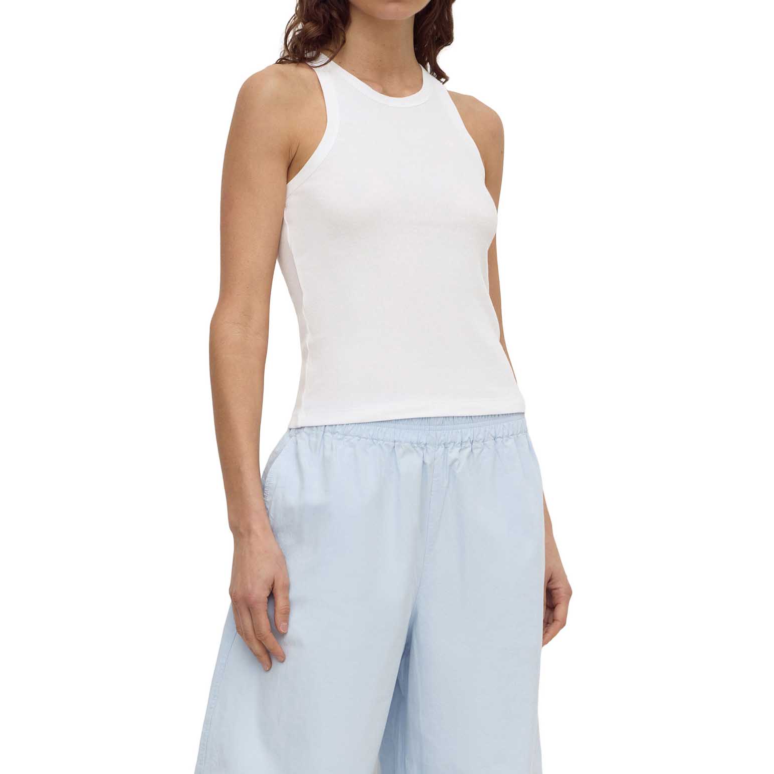 Assembly Label Tabitha Rib Tank White