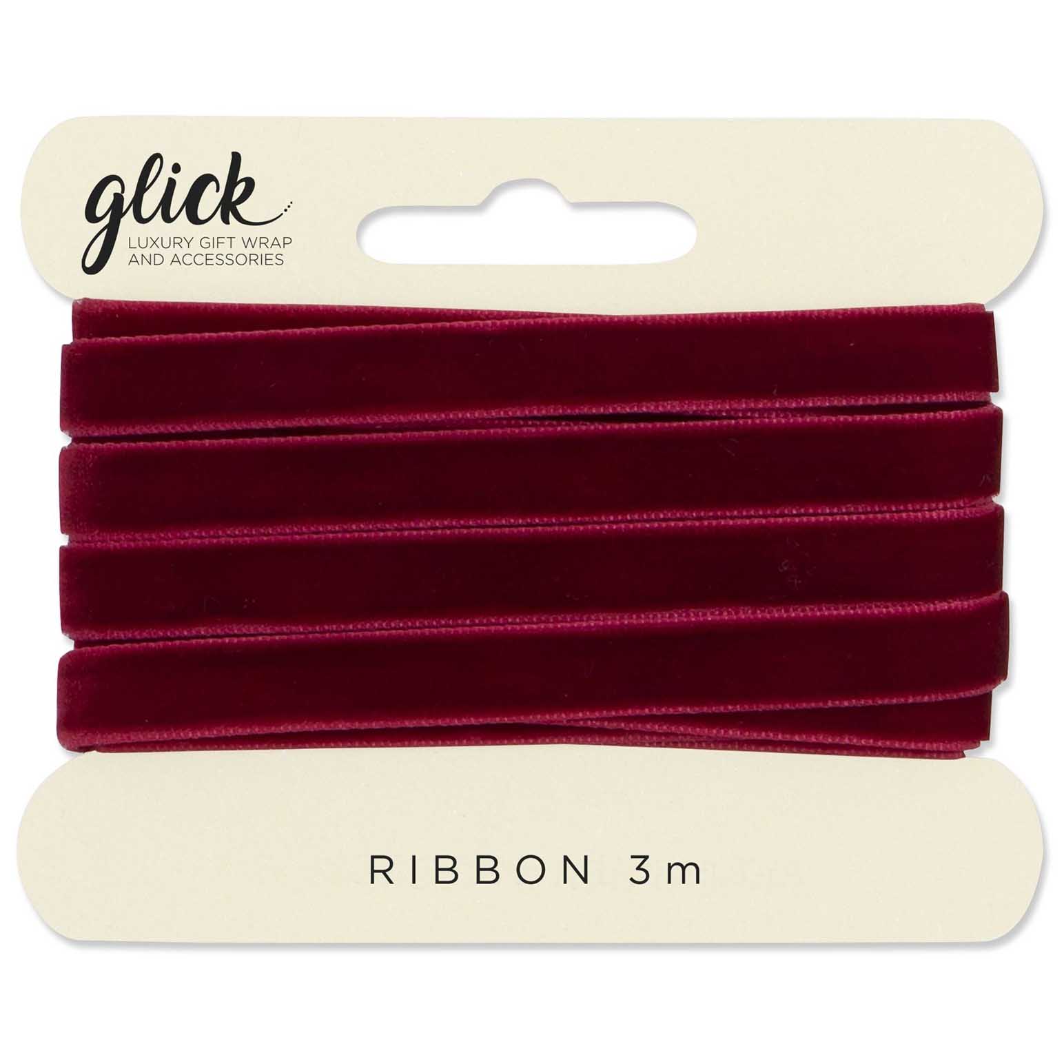 Image Gallery Velvet Red Christmas Ribbon 3M