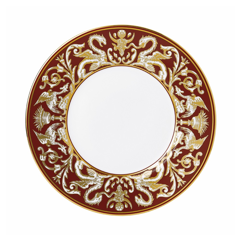 Wedgwood Renaissance Red Plate 23cm Florentine Accent