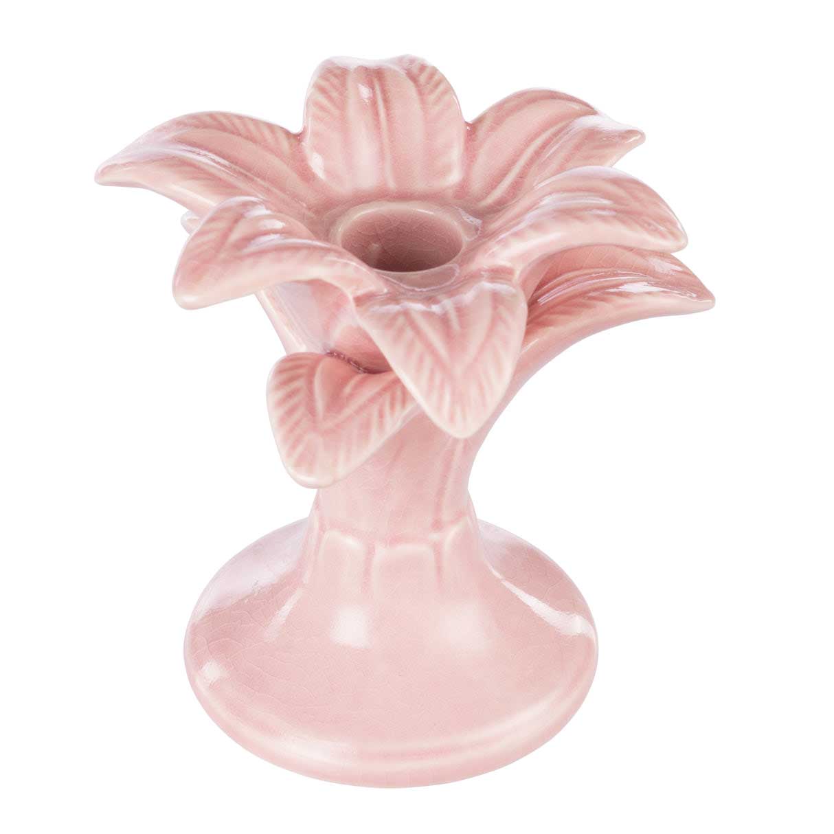 Emporium Neri Palm Candleholder Small - Pink
