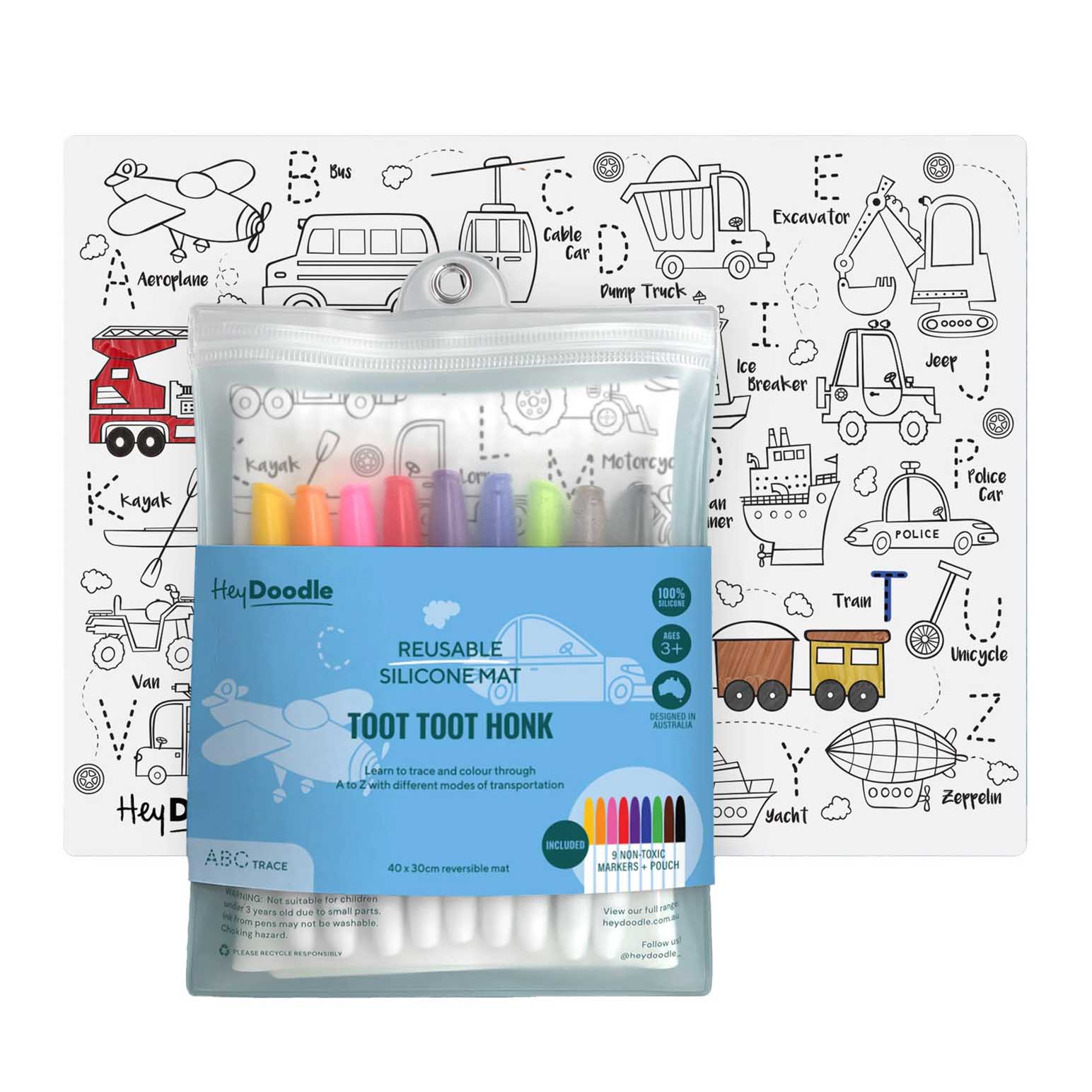 Hey Doodle Toot Toot Honk Playmat Large