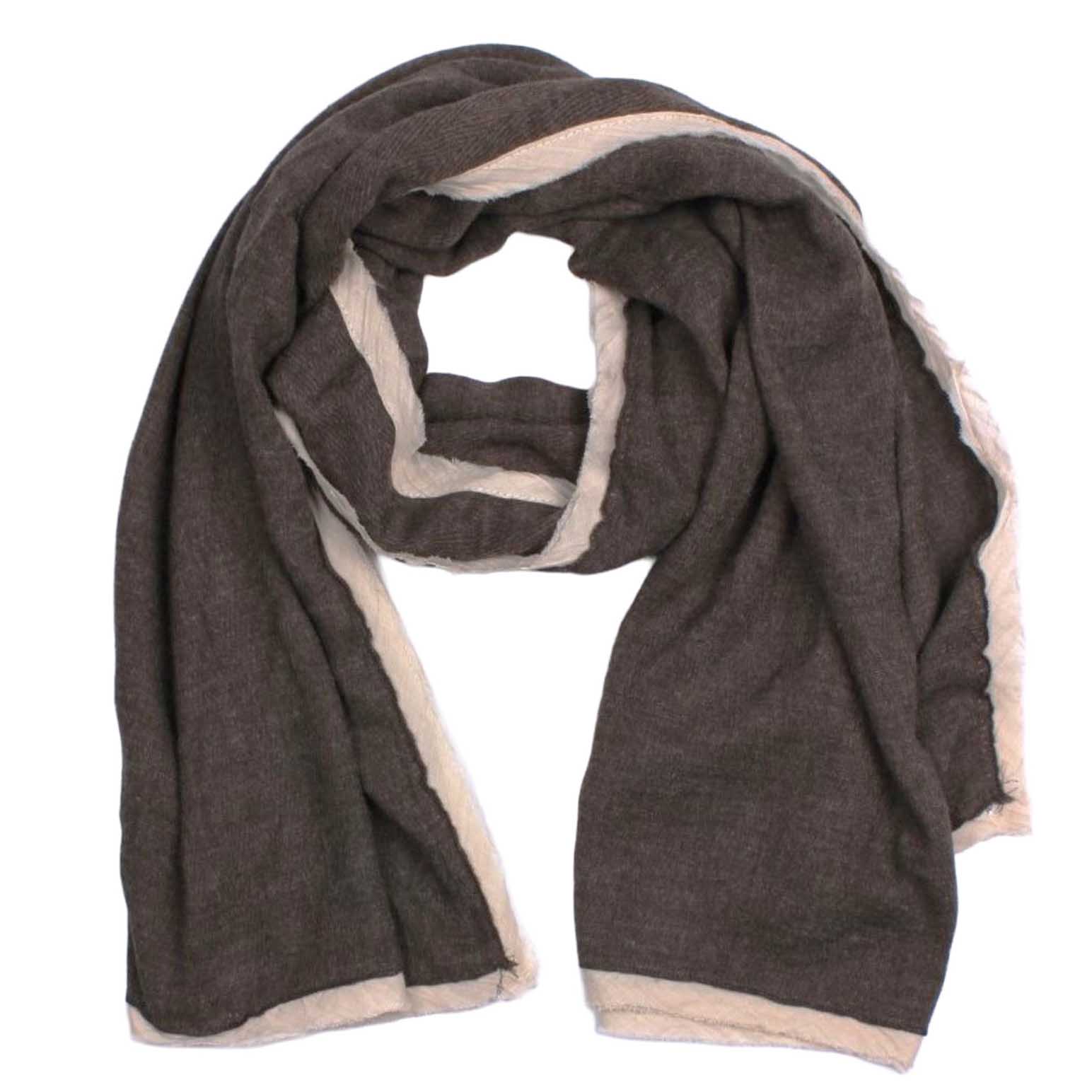 Alice & Lily Wool Blend Scarf Contrast Edge