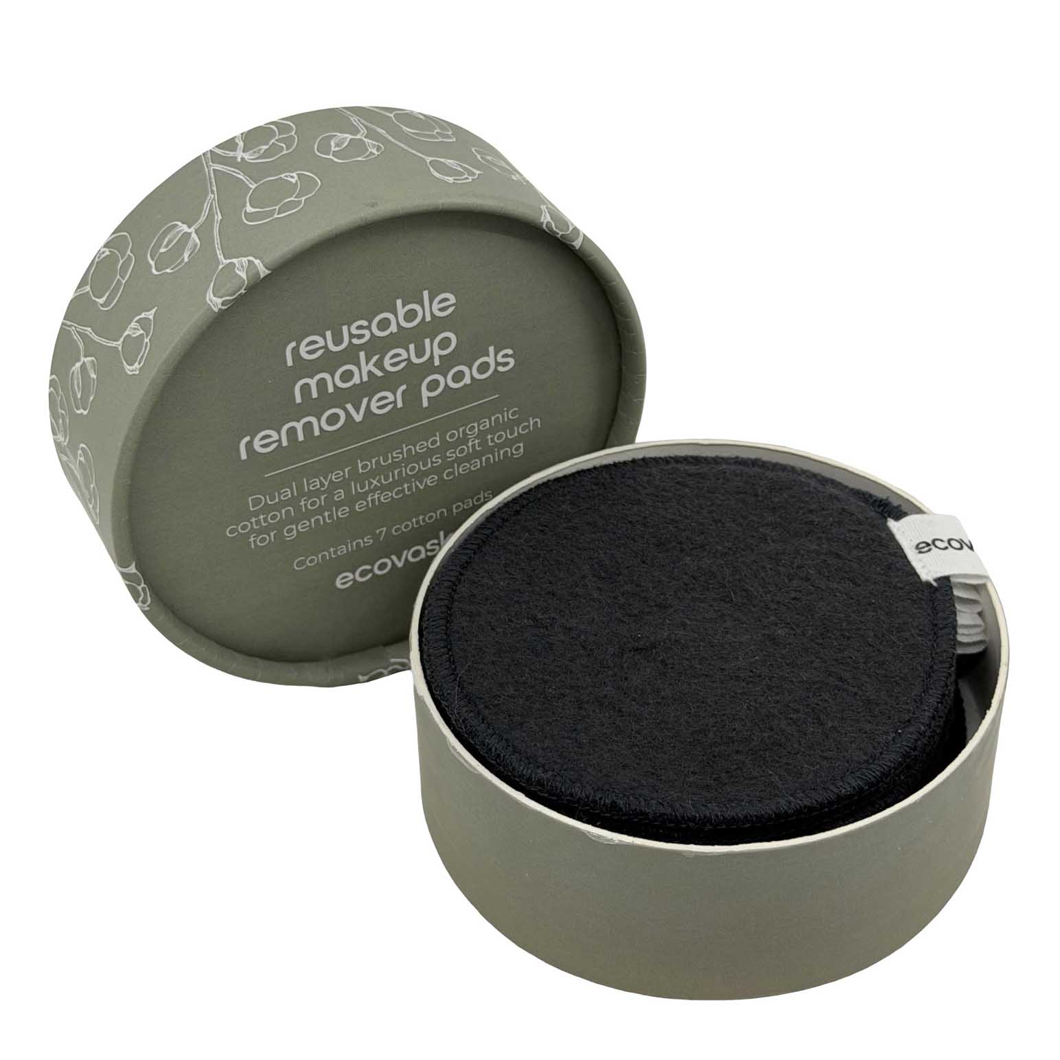Ecovask Reusable Makeup Remover Pads 7Pk Grey