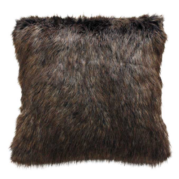 Heirloom Faux Fur Feather Cushion - Husky 45X45cm