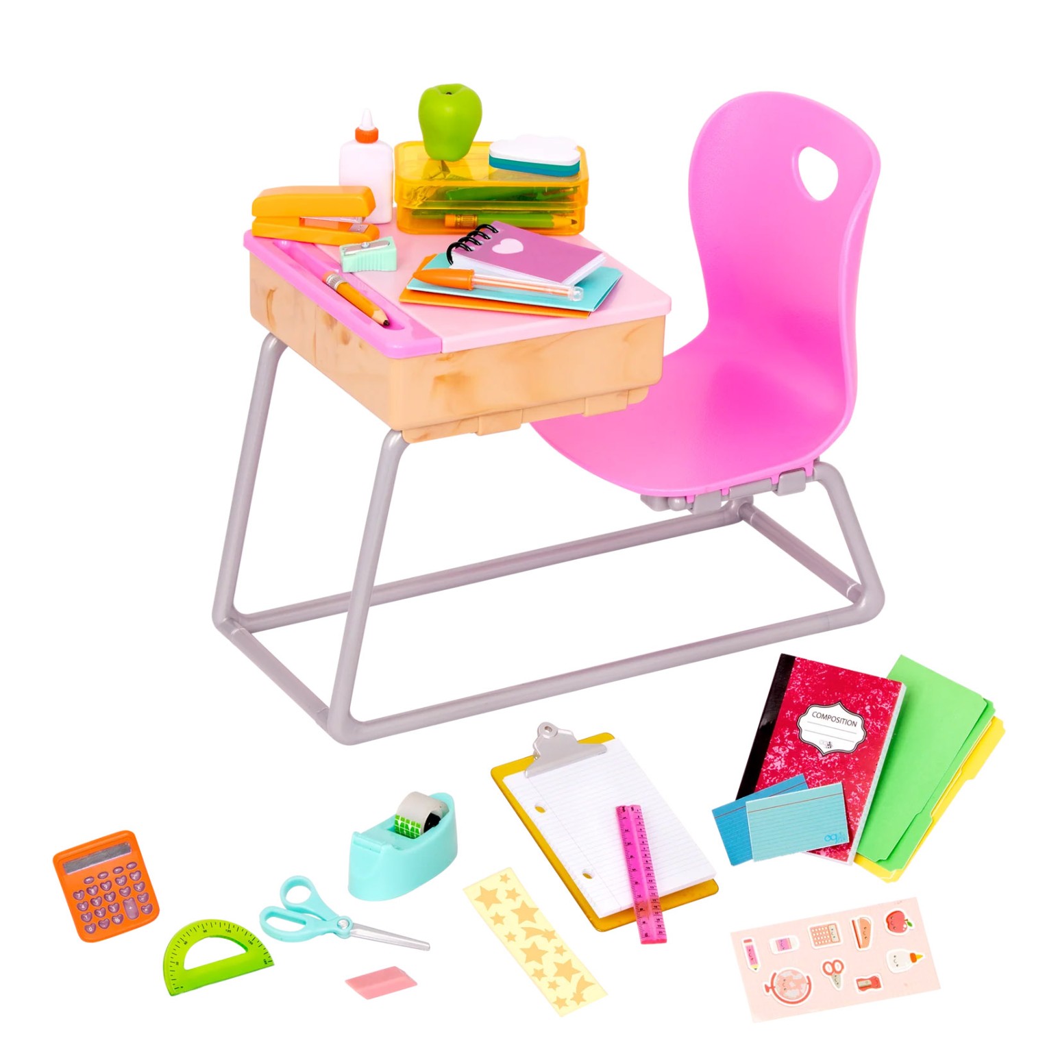Our Generation Dolls Accessory Set - Flying Colours School Desk