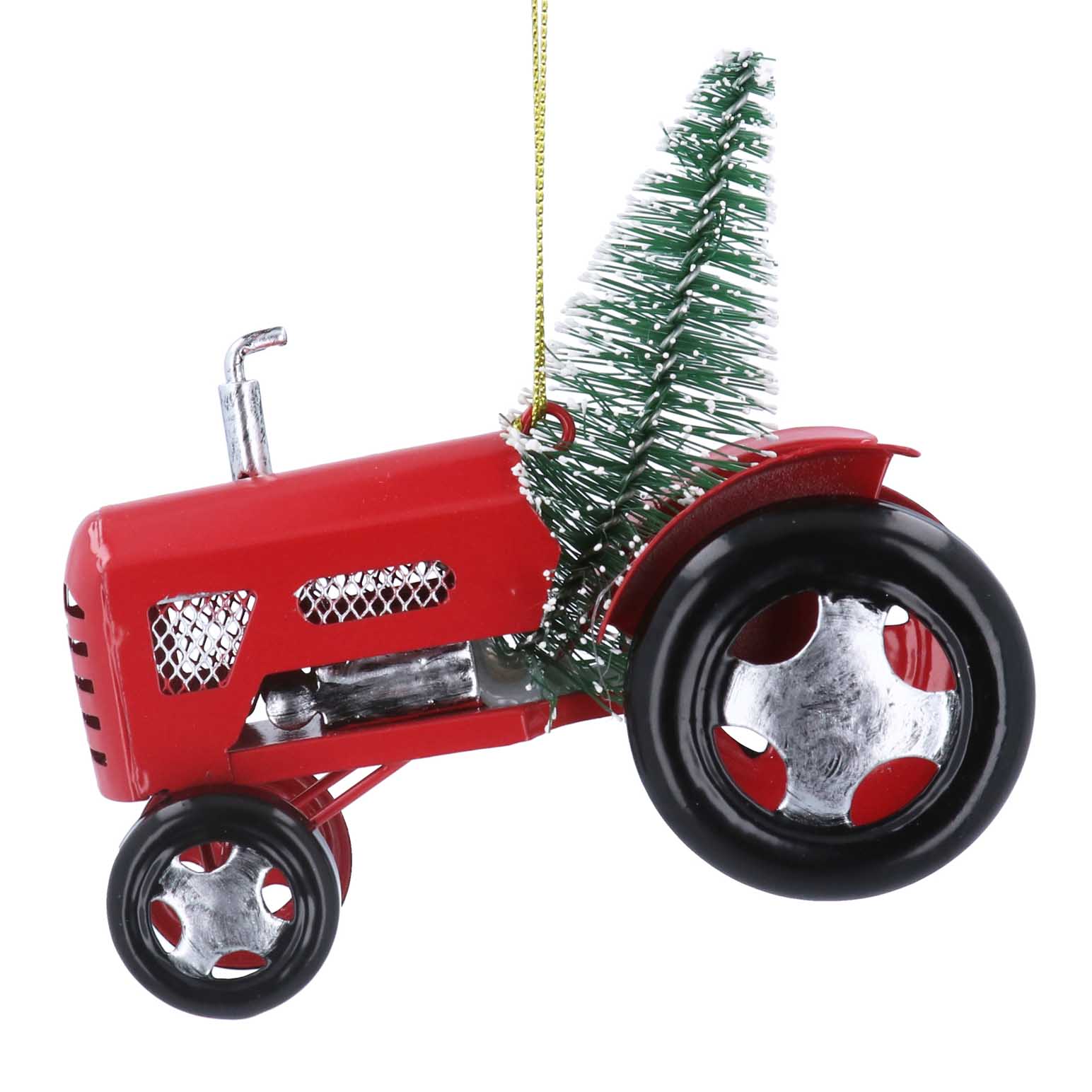 Gisela Graham Metal Tractor w Tree Decoration