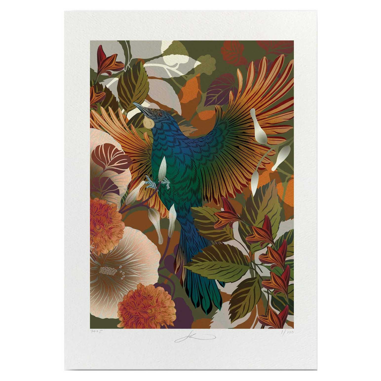 Flox Autumnul Tui Boutique Print - A3 / Unframed