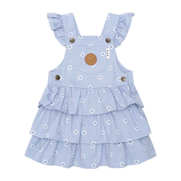 Huxbaby Ditsy Floral Tiered Overall Dress 6M-2Y