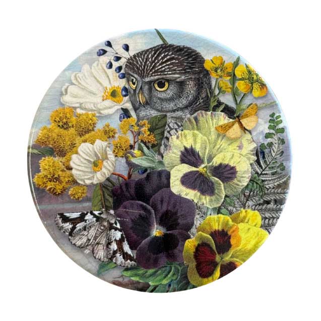 Tanya Wolfkamp Coaster - Vintage - Owl