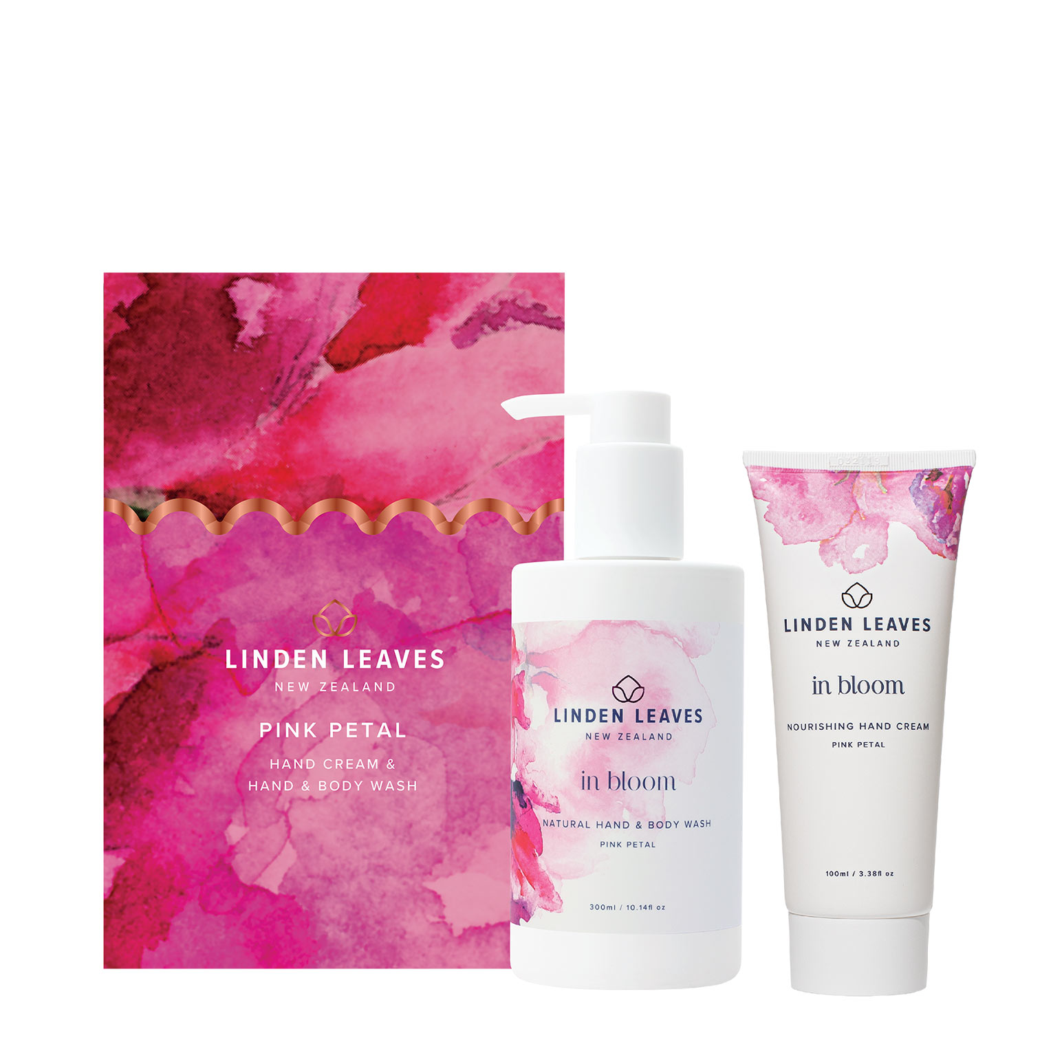 Linden Leaves Hand Cream & Body Wash Boxed Set - Pink Petal