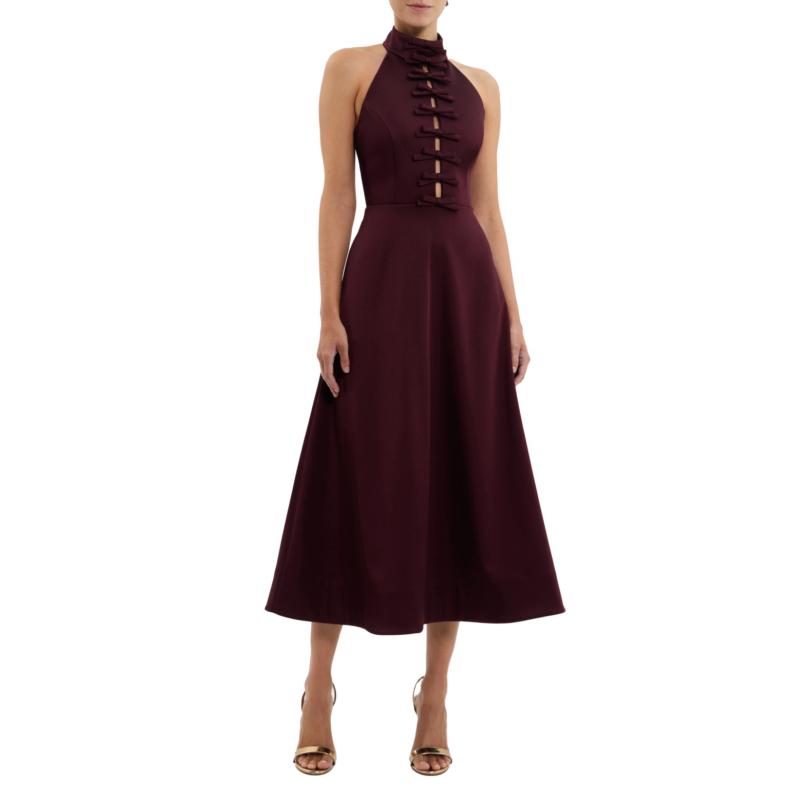 Rebecca Vallance Merlot Halter Midi