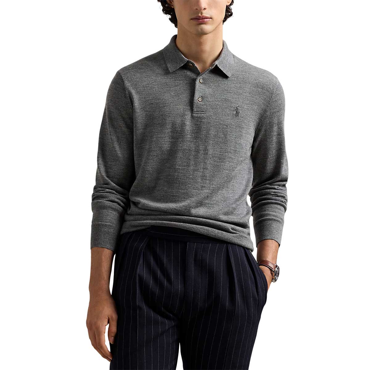 Polo Ralph Lauren Washable Wool Polo-Collar Sweater