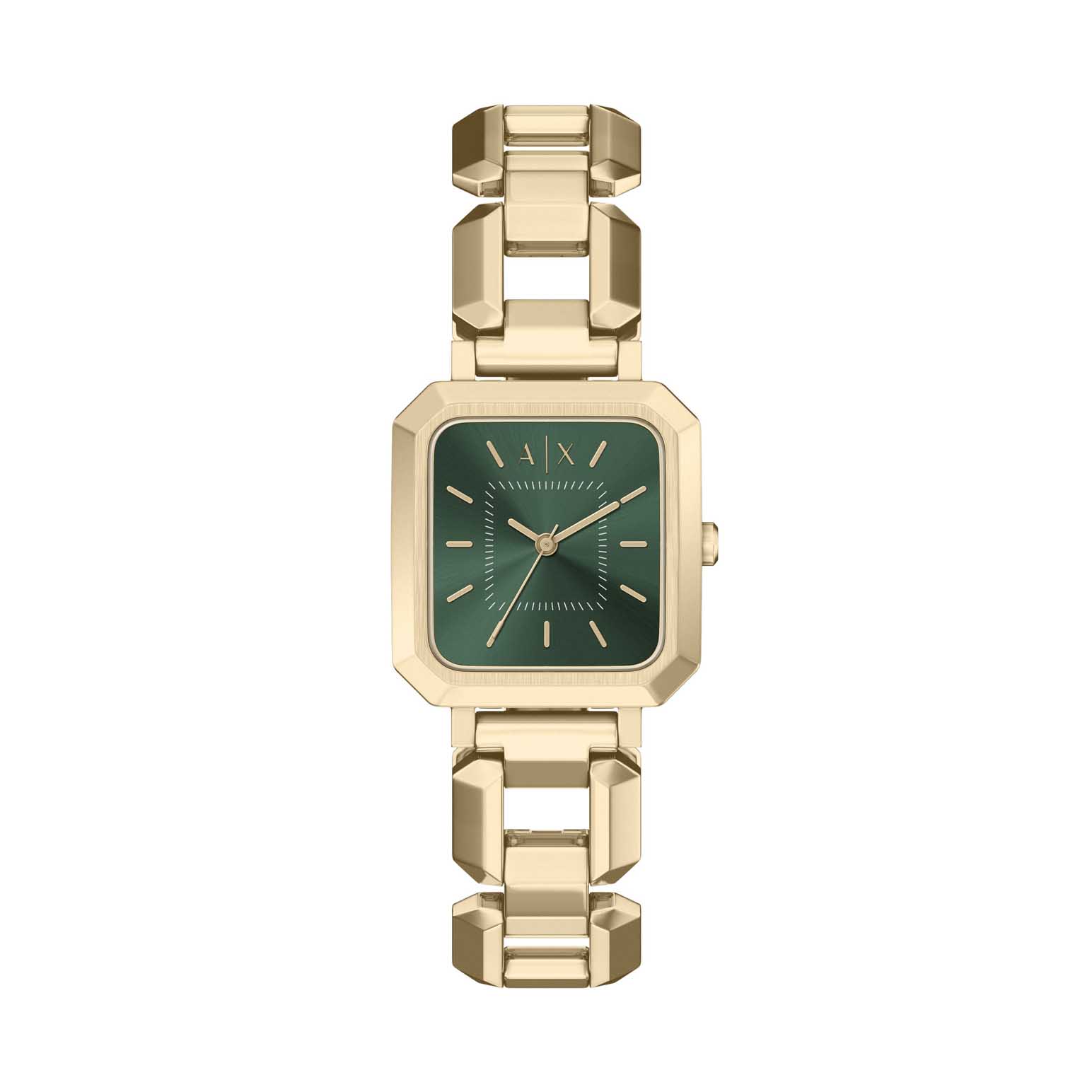 Armani Exchange Three-Hand Gold-Tone Stainless Steel Watch