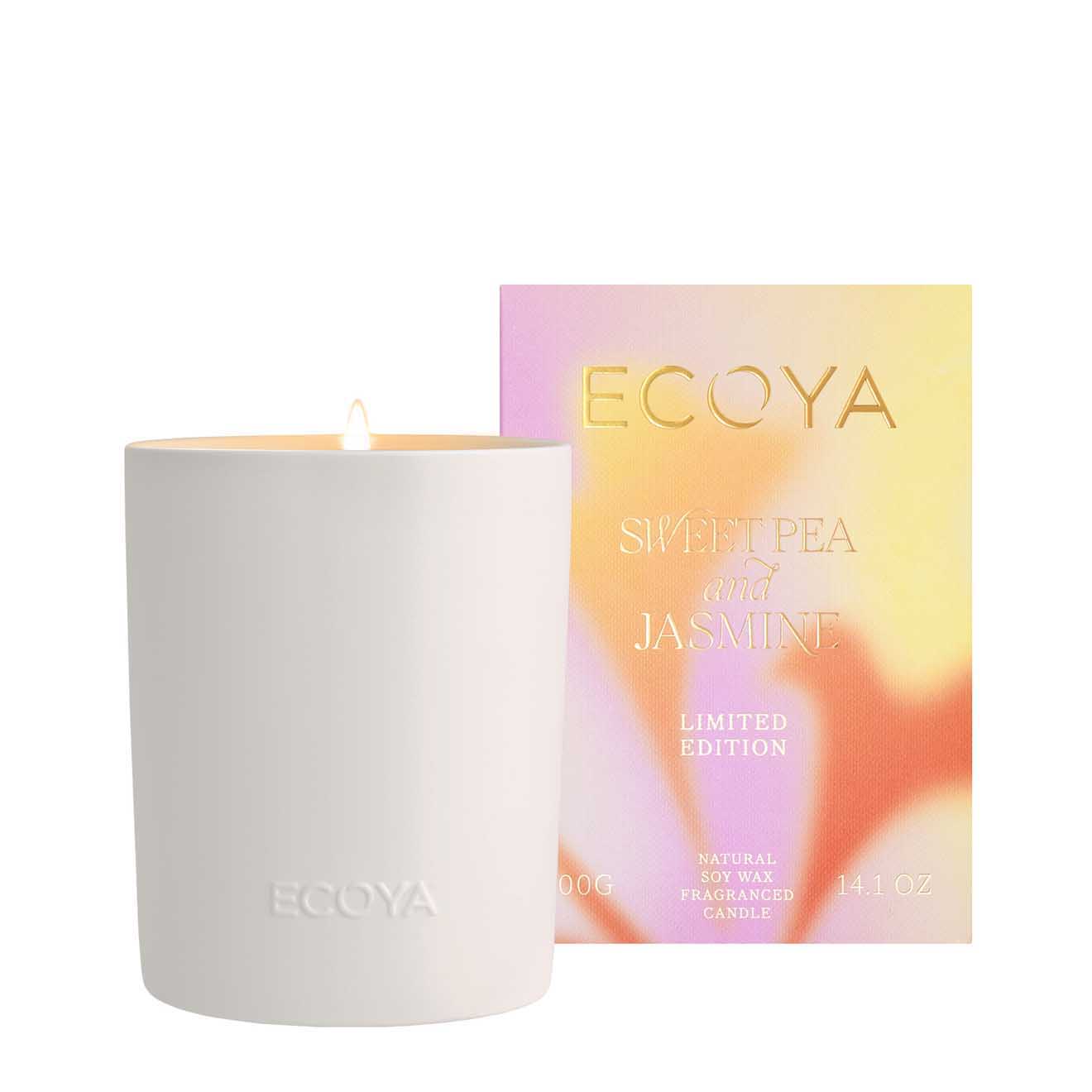 ECOYA Ceramic Madison Candle Sweet Pea & Jasmine 400g - Limited Edition
