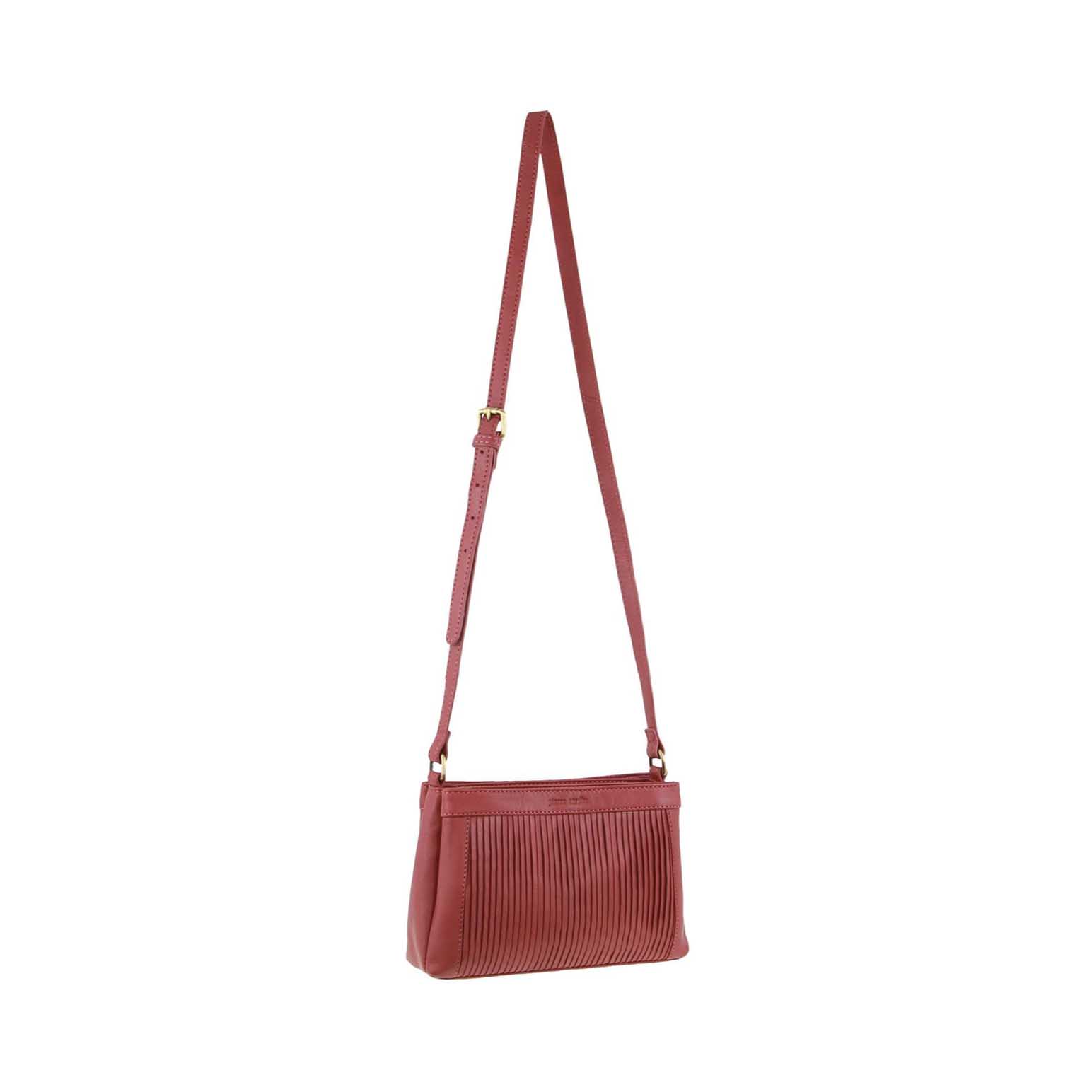 Pierre Cardin Leather Pleated Crossbody Bag