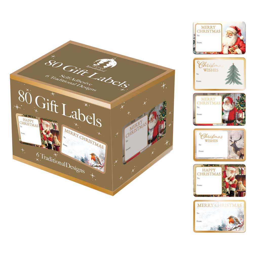 Image Gallery Trad Boxed Christmas Gift Labels x 80