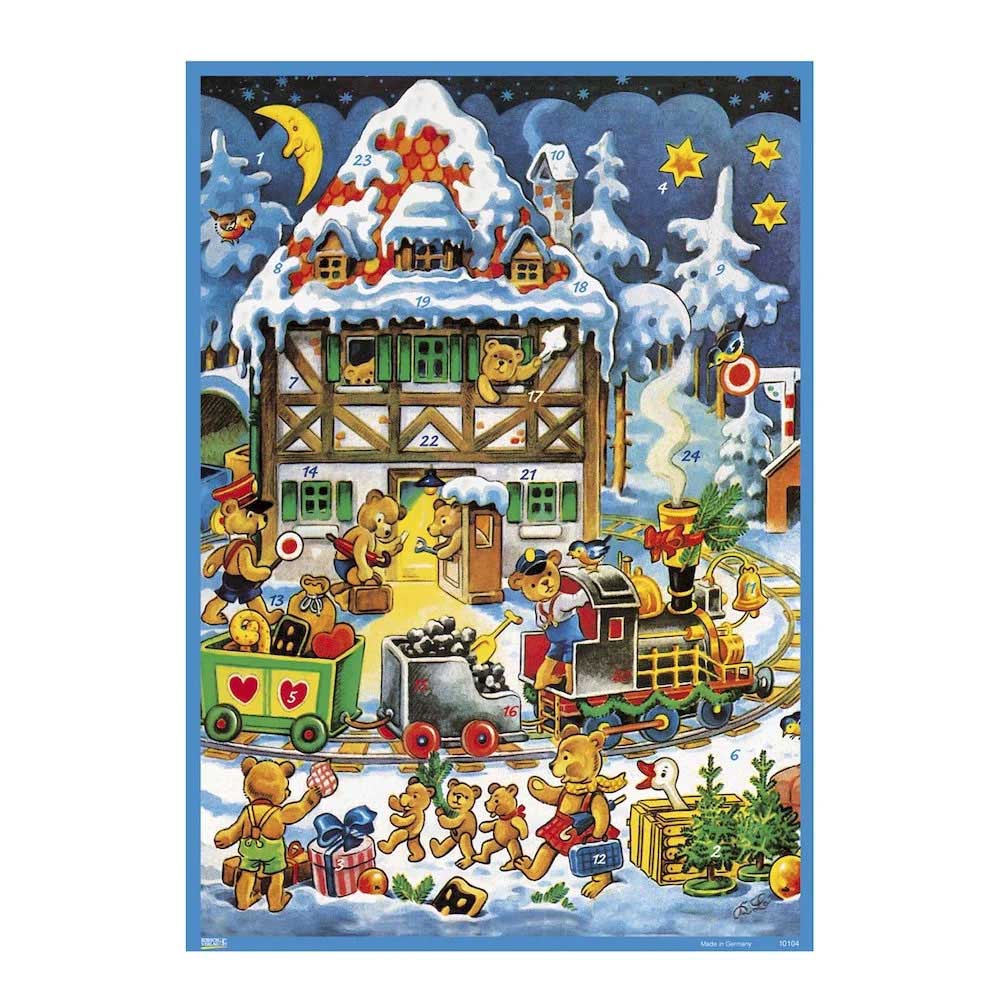 Korsch Verlag Teddy Bears Advent Calendar Poster 2026