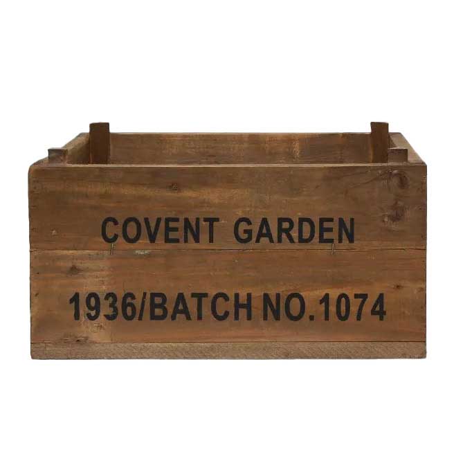French Country Covent Garden Wooden Crate Small