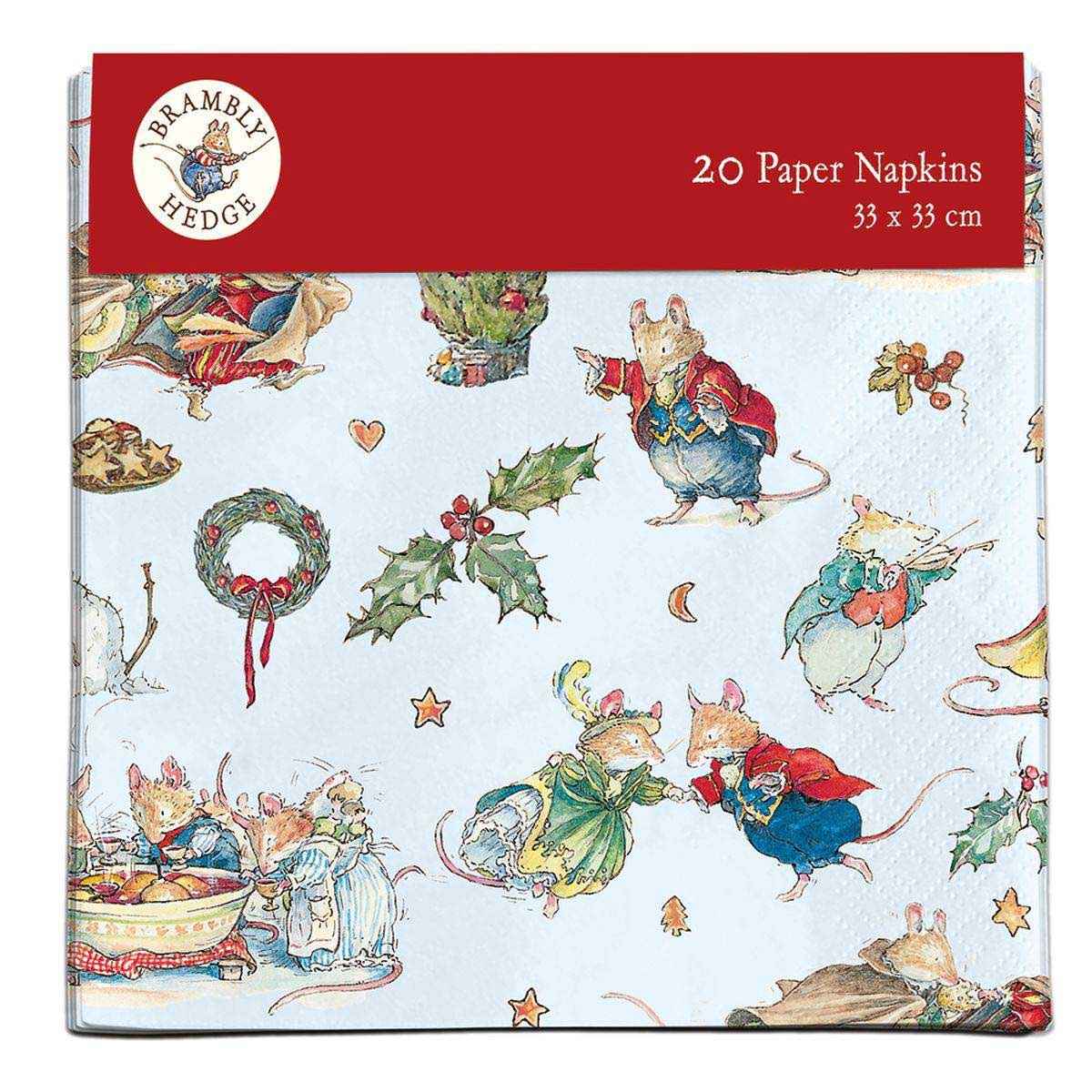 Museums & Galleries Brambly Hedge Christmas Paper Napkins 20Pk