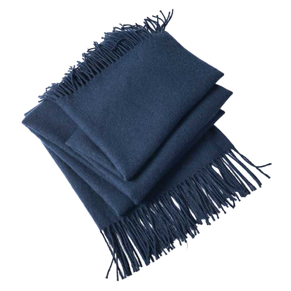 MM Linen Indigo Lodge Lambswool Throw 130x200
