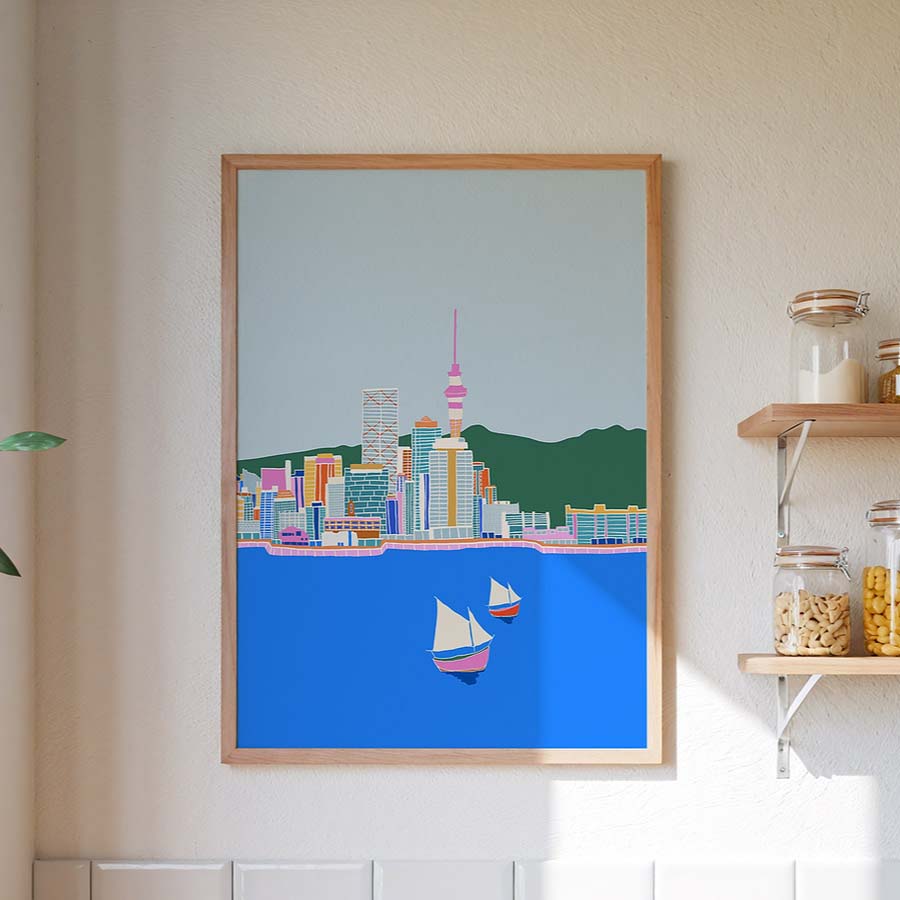 West Moor Design Auckland (A4 Unframed Print)