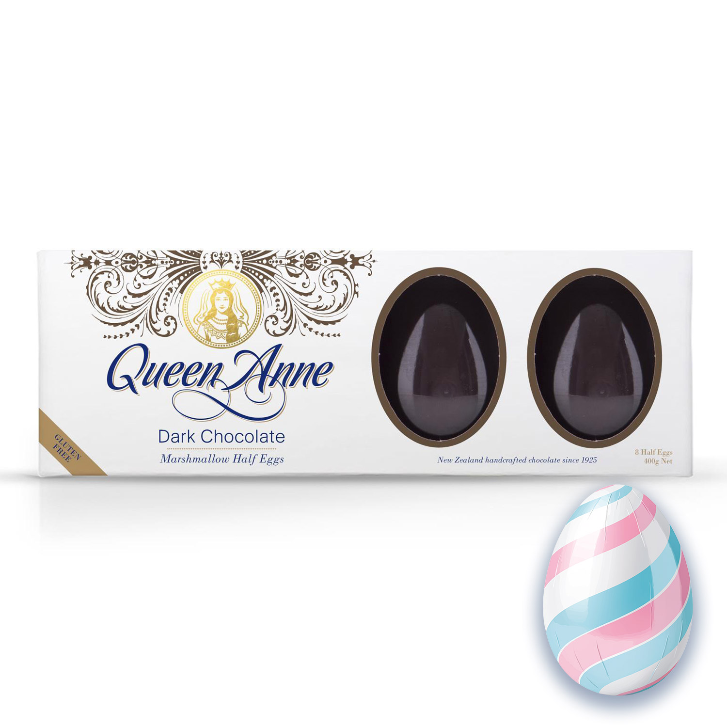 Queen Anne Dark Chocolate Marshmallow Easter Eggs 400g