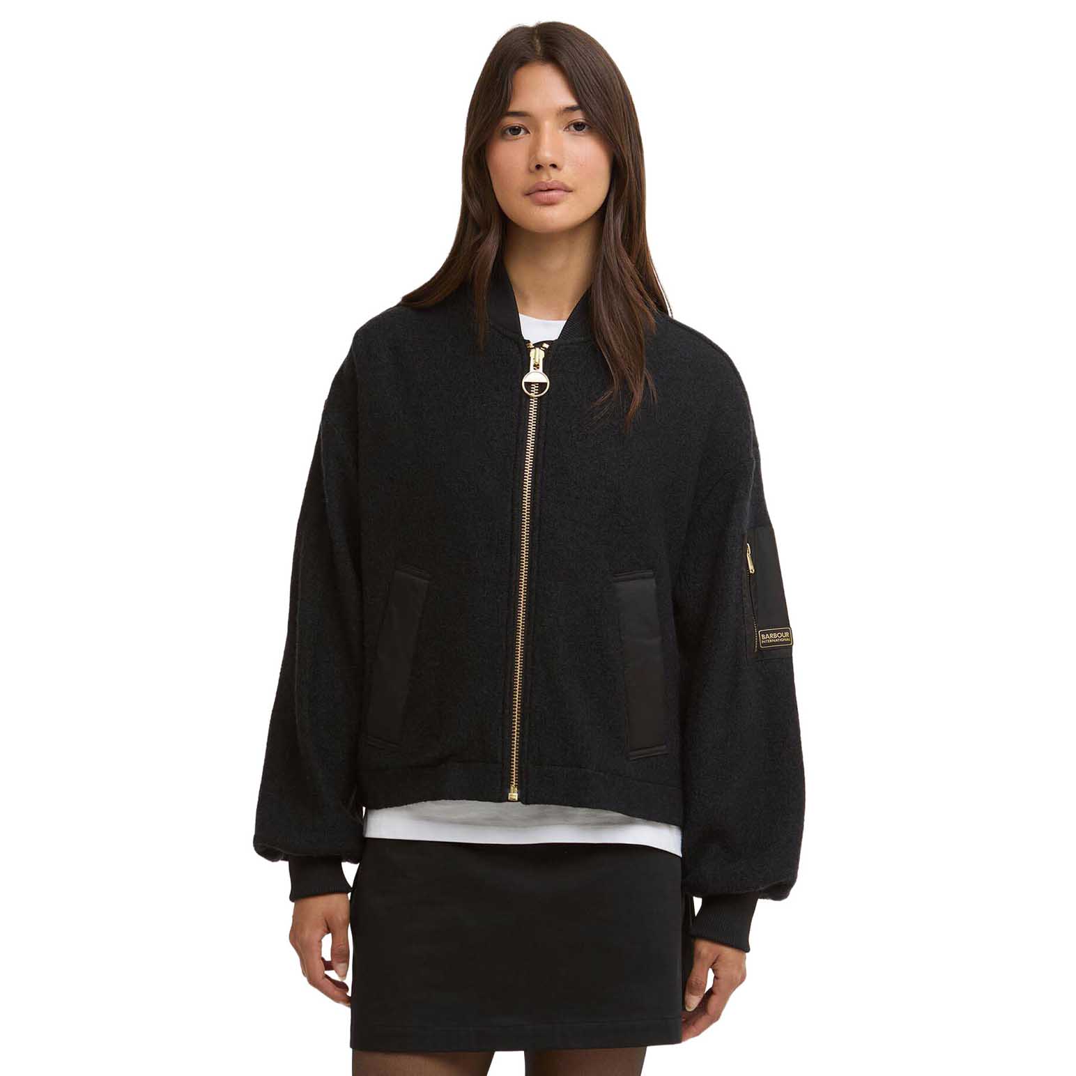 Barbour International Monique Wool Bomber Jacket
