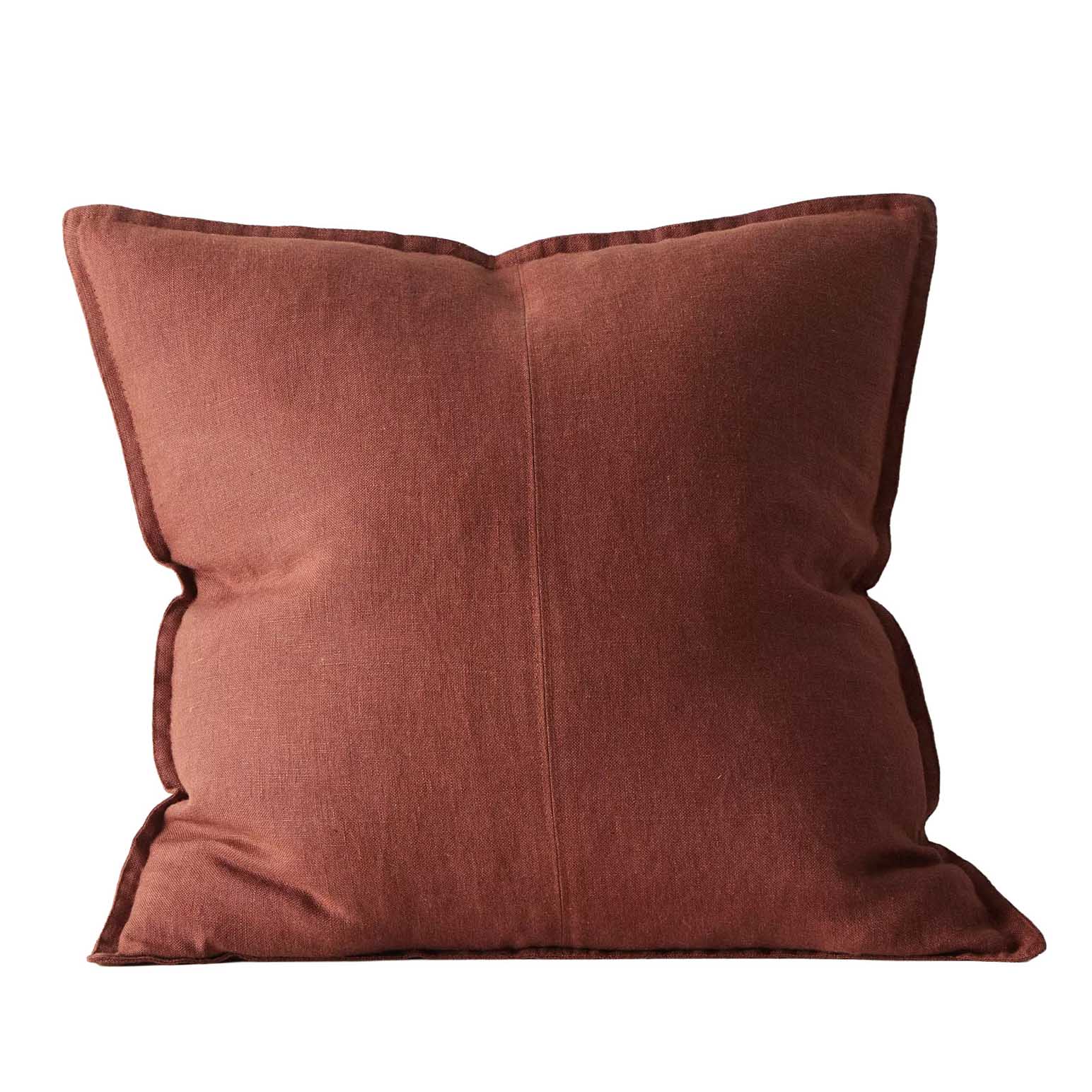 Weave Home Como Panelled European Linen Cushion With Feather Inner 50x50cm