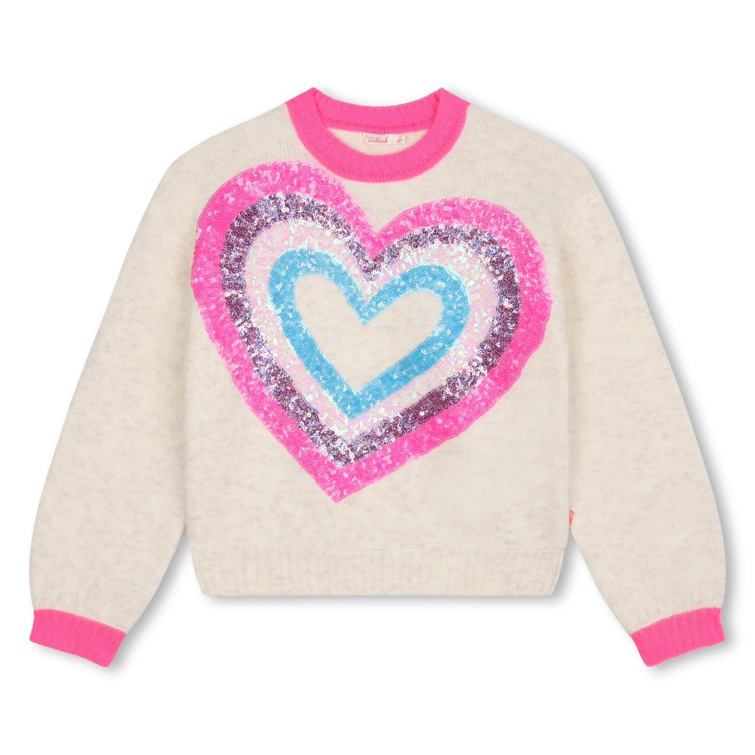 Billieblush Sequin Heart Sweater 3Y - 6Y