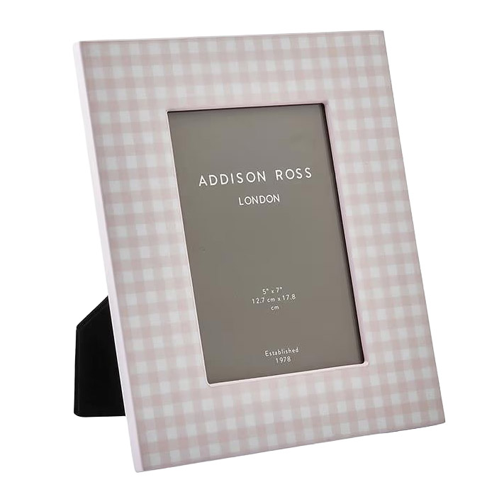 Addison Ross Gingham Frame 5"x7" - Pink