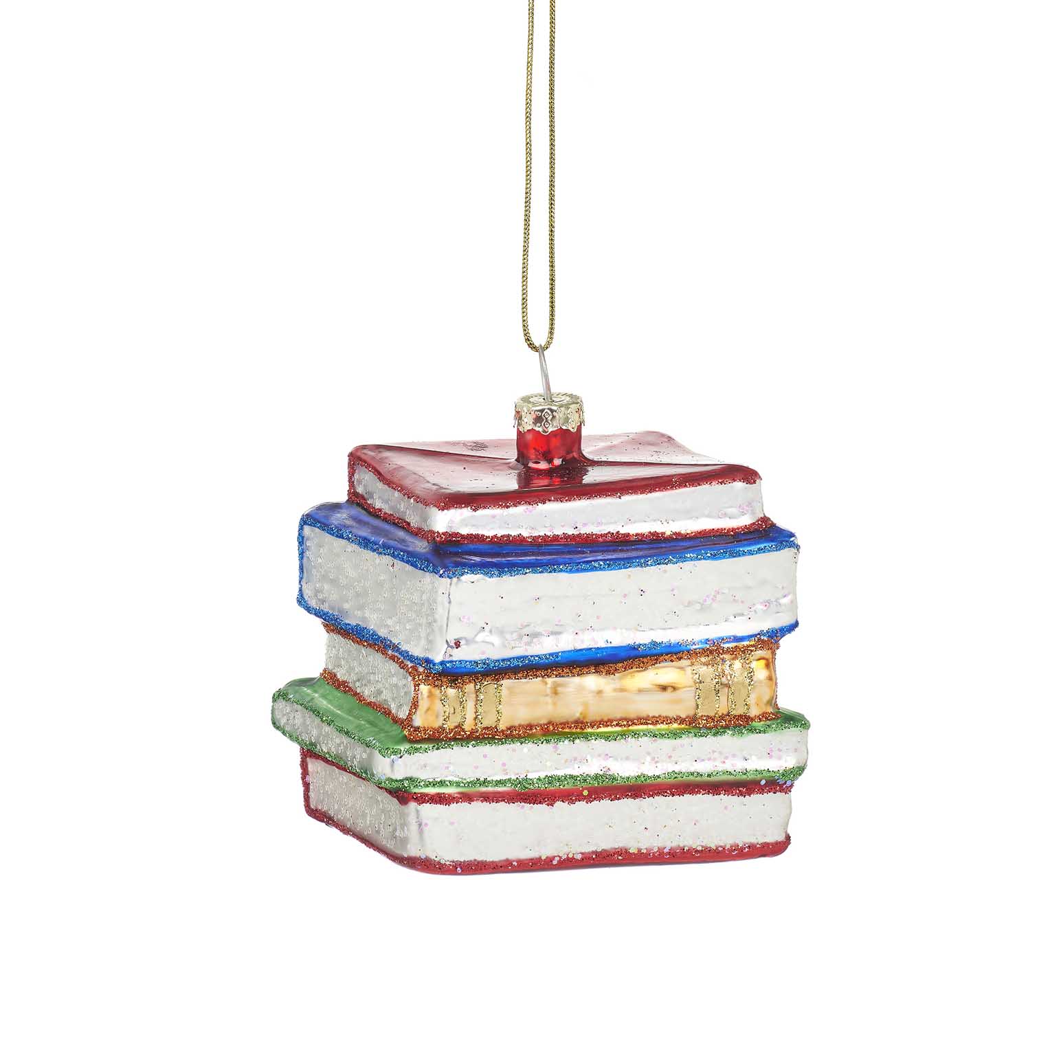 Sass & Belle Stack Of Books Shaped Bauble
