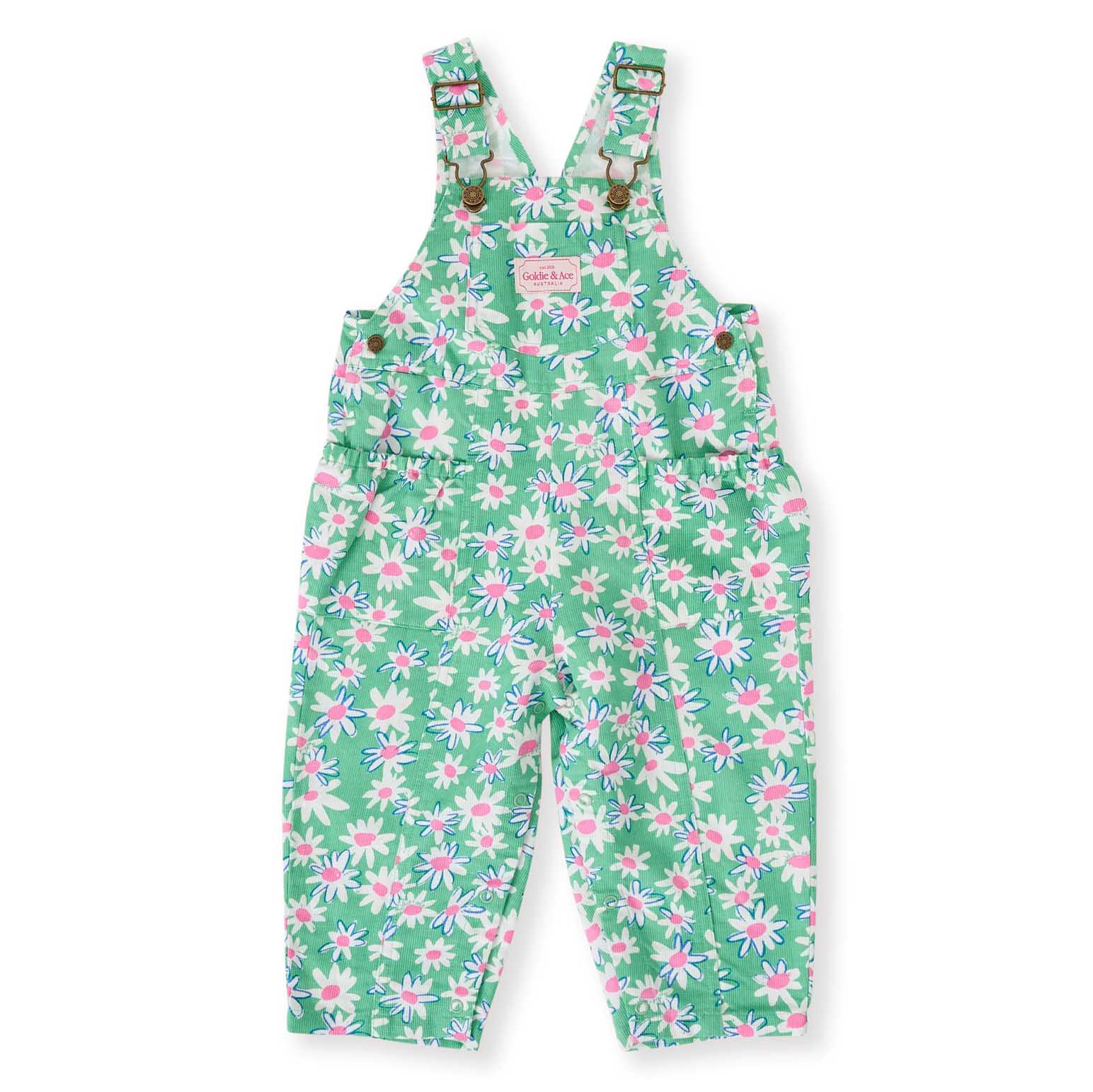 Goldie + Ace Daisy Patch Austin Pocket Overalls 6M-2Y